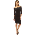 Adored Long Sleeve Lace Dress (Black) [Size: S]