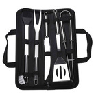 6PC BBQ Kit Stainless Steel Kitchen Cooking Barbecue Utensil Set with Bag