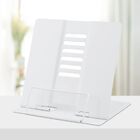 Adjustable Book Stand Portable Reading Rest Metal Holder (White)