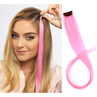 Instant Clip In Hair Extension Highlight (Candy Pink)