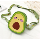 Lovely Girls Cute Avocado Silicone Crossbody Bag