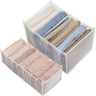 2-Piece Set Compartments Wardrobe Clothes Organiser Jeans T-shirts Storage Box