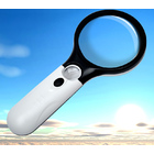 3 LED Illuminated 45x Magnifying Glass Reading Magnifier 