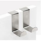 2 x Stainless Steel Door Hangers Hooks 