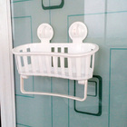 Bathroom Shower Basket Organizer with Towel Rack