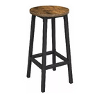 Modern Industrial Bar Stool Rustic Wood & Metal Kitchen Counter Seating