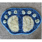 Soft Footprint Bathroom /Bedroom Doormat Rug Mat (Blue Mixed)