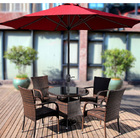 Alfresco 3m Steel Outdoor Garden Patio Market Umbrella (Maroon)