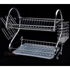 2-Tier Steel Dish Drying Rack Kitchen Organizer