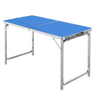 Outdoor Folding Table Adjustable Foldable 120cm (Blue)