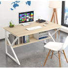 Kori Wood & Metal Computer Desk with Shelf (White Oak)