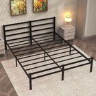 Titan Heavy Duty Metal Platform Bed Base Frame - King Size, Black Steel