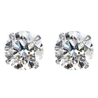 S925 Sterling Silver 2 Carats CZ Diamond Stud Earrings