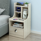 Imperial Tall Bedside Table with Drawer and Shelf (White Oak)