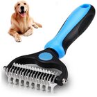 Pet Cat Dog Grooming Tool Set Double-Sided Undercoat Detangling Brush Dematting Rake & Comb 