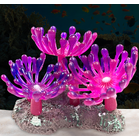 Artificial Coral Aquarium Decor Plants Fish Tank Decoration (Pink)