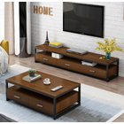 2-Piece Set Athena Coffee Table & TV Cabinet with Drawers (Walnut)