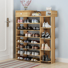 Maxim 8 Tier Shoe Rack Storage Organiser with Drawer (Oak)