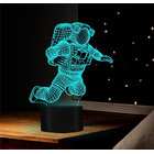 3D Astronaut LED Colour-Changing Night Light Lamp 