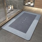 Super Absorbent Floor Bath Door Mat Non-Slip Rug Doormat (Blue Grey, 50 x 80)