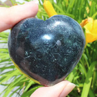 Bloodstone Moss Agate Heart Stone Crystal Natural Gemstone