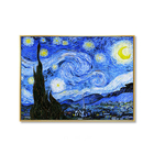 Starry Night Painting by Van Gogh Print Canvas Wall Art - 60cm x 40cm