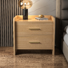 Serene 2-Drawer Bedside Table Nightstand (Oak)