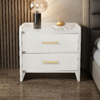 Serene 2-Drawer Bedside Table Nightstand (White)