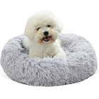 Cozy Plush Soft Fluffy Pet Bed Dog Cat Bed (Light Grey, 40cm)