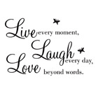 Live Laugh Love Wall Stickers Decoration Inspiration Quotes Vinyl Decal DIY Decor Mural Art