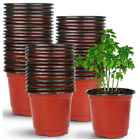 100 X Plant Flower Garden Pots Nursery Seedlings Pot Growing Container (150mm)