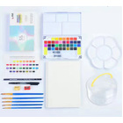 36 Watercolors Palette & 8 Paint Tools: All-in-One Painting & Drawing Supplies Kit