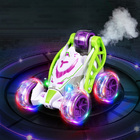 5 Wheels RC Extreme Twist Mist Mini Remote Control Stunt Car (Purple & Green)