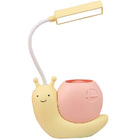 Multifunction Adorable Snail LED Desk Lamp USB Rechargeable Night Light Pen Holder