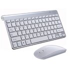 Wireless Keyboard and Mouse Combo Set (Silver)