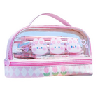 Cute Bunny Design Transparent Multi Compartment Pencil Case